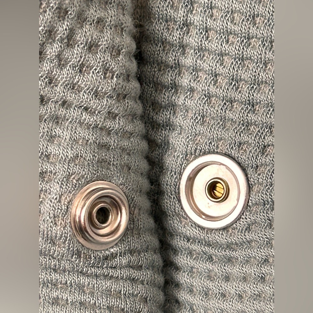 Athleta Womens Coaster Luxe Waffle Hoodie Minimalistic Grey, size Small Petite - Picture 11 of 14
